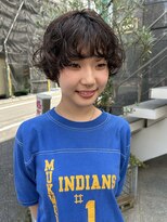 寝癖風ショートパーマ