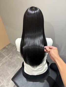 イオエ 西梅田(ioe) ブリーチなしカラー／髪質改善/ミルクティーベージュ/顔へア