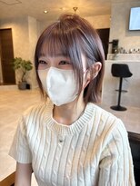 ナイト(KNIGHT)&nbsp;切りっぱなしボブ/ラベンダーアッシュ/顔まわりカット