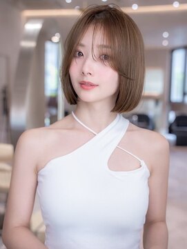 メゾンバイハバナ(maison by HAVANA) 20代30代大人かわいいオリーブグレージュ小顔レイヤーボブ