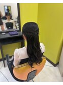 ハーフアップ