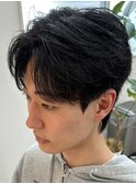 毛流れセンターパート/メンズカット/ニュアンスパーマ/関祐翔