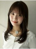 顔周りレイヤー×小顔見えロングレイヤー