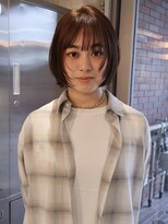 ムジャク(MUJAK) 福岡 久留米 レイヤーボブ ブリーチなしベージュ