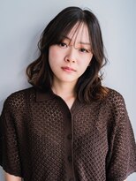 ヘアークラフト(Hair Craft)&nbsp;ミディアムパーマ×暗髪レイヤーカット【岡山】似合わせパーマ