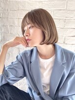 チョビー 銀座(chobii)&nbsp;ぶつ切りボブ/抜け感ヘア/フレンチボブ/冬カラー/うぶバング/tom