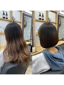 ナチュラル 泉中央店(Natural) 縮毛矯正×出産前にバッサリボブに！