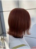 外ハネ×オレンジカラー
