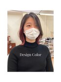 クリアレッドのインナーカラー
