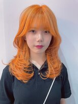 ウィクシーミミ 栄矢場町店(wixy mimi)&nbsp;真夏のハイトーンオレンジとたっぷりレイヤー