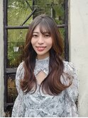 カジュアルくびれウェーブ×ブラウンベージュ