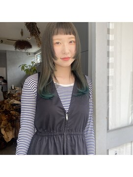 ミント(mint) 【裾カラーでオリーブとグリーン◎】