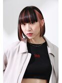 ボブ×インナーカラー
