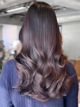 レノラ 本町(LENORA) ウェーブパーマこなれミディ前髪レイヤーカット厚めバング