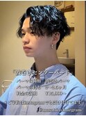 大人波巻きセンターパートin赤羽メンズカットパーマ美容室
