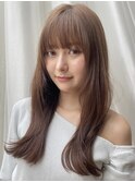 韓国風ブリーチなし透明感カラー