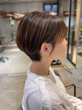 ニカイ(2F) 丸みショートボブ/ことりベージュ/30代
