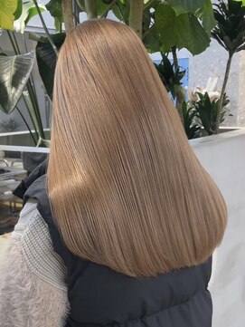 サンクマーケット 渋谷(cinq MARKET) 渋谷ミルクティーベージュハイトーンカラーヘーゼルベージュ韓国