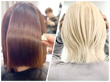 髪質改善ストレートやケアブリーチの薬剤にこだわり最高の質感へ