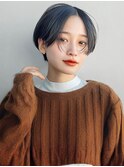 マッシュショート ブルージュ ブリーチ ハイトーン 20代 艶髪