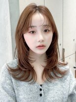 ロンドクレール 川崎(Lond clair) 韓国顔周り/ハイレイヤー/ミディアムレイヤーカット/川崎100