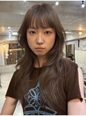 レイヤーカット/バタフライレイヤーカット/グレージュカラー