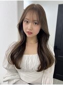 桑名ロングレイヤーカットハッシュカット透明感カラー重めロング