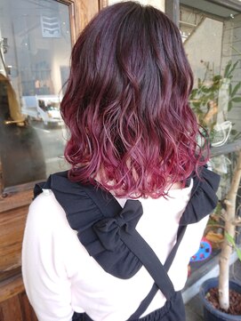 ヘア メイク リン(hair make rin) ラズベリーグラデーション(^^)