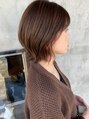 ヘアーサロン モンクール(hairsalon mon'coeur) 『 イヤリングカラー×ミディアムボブ 』耳かけピンクstyle☆