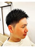 ツーブロックショート