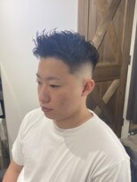 メンズ渋谷風ピンパーマ　アリミノ　モデニカ　ナカノ