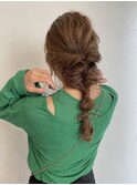 パーティヘア/ヘアセット/ヘアアレンジ/お呼ばれヘア/編み下ろし