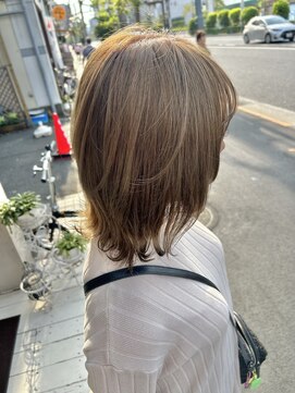 デイジー インデックスヘア 大島店(DAISY index hair) ミルクティーベージュ×くびれレイヤー￥9900