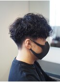 波巻きツイストスパイラルパーマメンズパーマ白髪染めハイライト