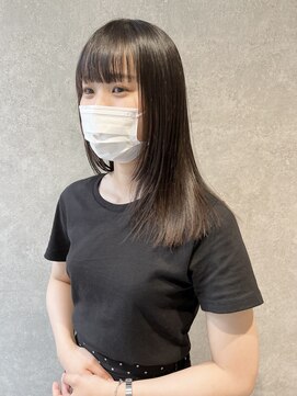 ラミエバイメルト 下北沢(lamie by melt) 顔まわりレイヤーオリーブグレージュレイヤーカットフルバング