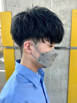 ニアウ 高崎店(Niau) ナチュラルマッシュメンズツイスト波巻きスパイラルパーマ眉毛