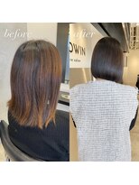 サロウィン 池袋(SALOWIN)&nbsp;【 before & after 】美髪縮毛矯正 × アッシュベージュ #203