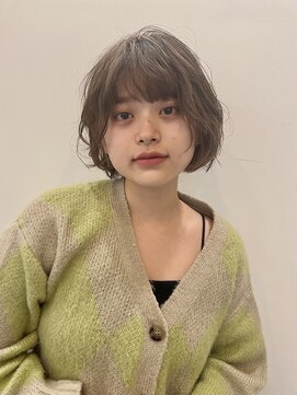 ビュートリアム ギンザ(BEAUTRIUM) レイヤーボブ＊ブリーチカラー＊透明感グレージュカラー