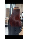 艶髪　ワインレッド　髪質改善トリートメントカラー