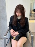 高彩度ブラウン3Dレイヤー_メルティカラーフェミニンロング