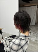 20代30代40代50代☆ひし形ショートウルフとインナーカラー