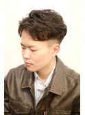 【新富町】メンズビジネスカジュアルフェザーパーマ
