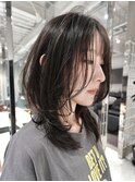 天神大名顔周りレイヤーカットミディアムボブタッセルボブ今泉
