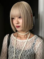 天神美容室&nbsp;天神大名レイヤーカットハッシュカットブリーチハイトーン