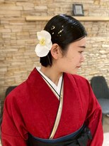 アロマ ヘアー ルーム 新宿店(AROMA hair room) 成人式/卒業式セット☆和装/袴/花かんむり/パール/タイトヘア