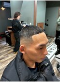 MEN’S HAIR/サーフカール/刈り上げセンターパート/柏