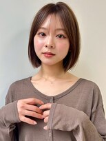 ヴェイン 渋谷(vain)&nbsp;ショートカット ボブ 透明感カラー 薄め前髪 20代 30代 ブラウン