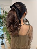 華やかポニーテール