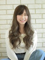 パティオンツー(PATIONN2)&nbsp;オリーブカラーロングレイヤー【セミウェットワイドバング】
