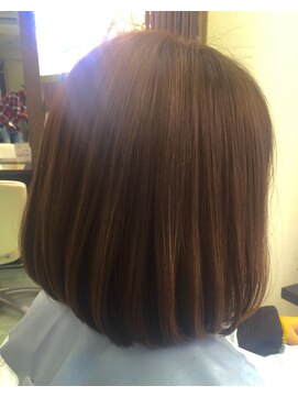 ヘアーサロン ティアレ(hair salon Tiare) 透明感マロンベージュ艶カラーストレートナチュラルボブ